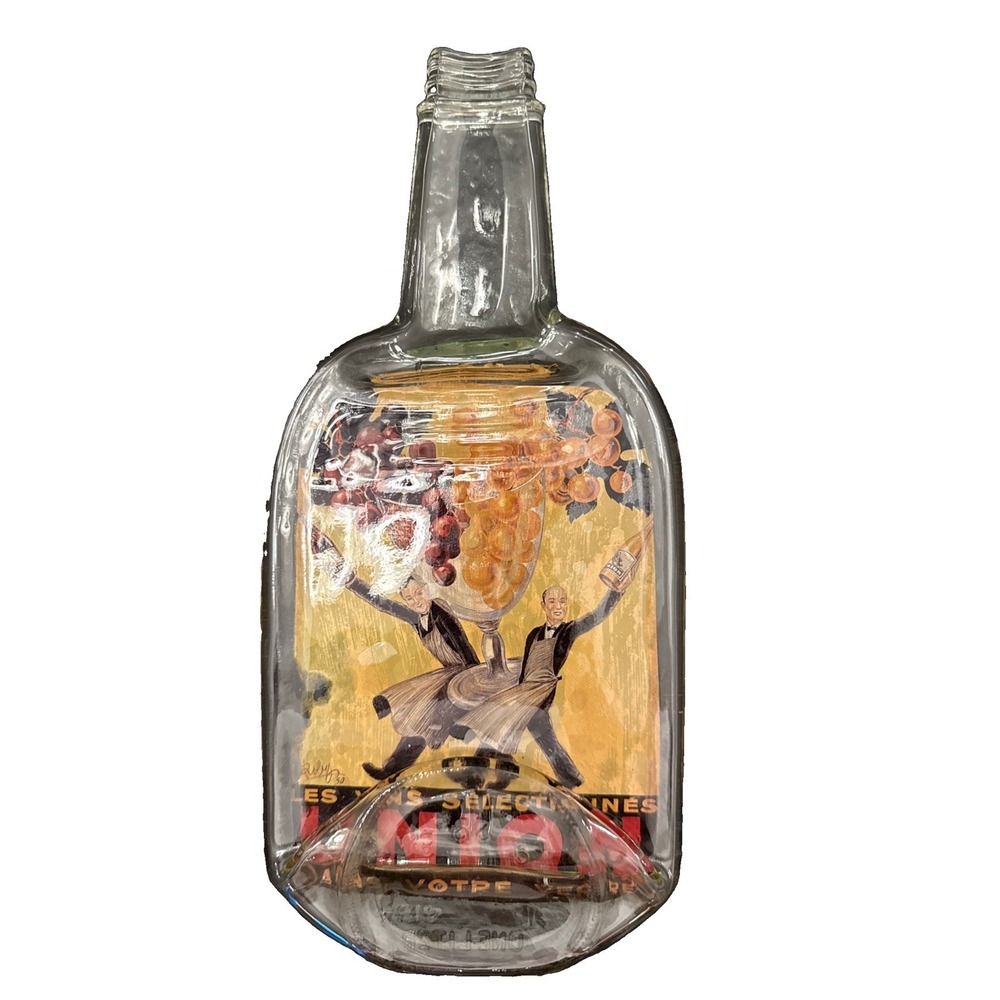 Les Vins Selectionned Flattened Bottle Art Work Decor